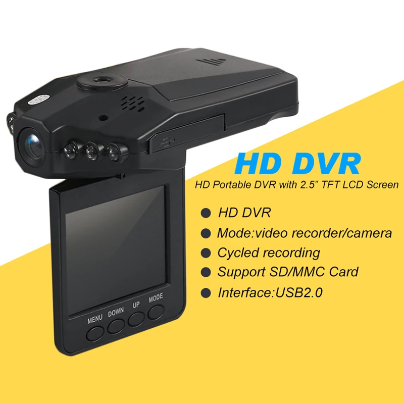 Автомобильный видеорегистратор 2,5 дюймов Full HD 1080P Автомобильный видеорегистратор для вождения автомобиля dvr камера рекордер для вождения инфракрасная камера