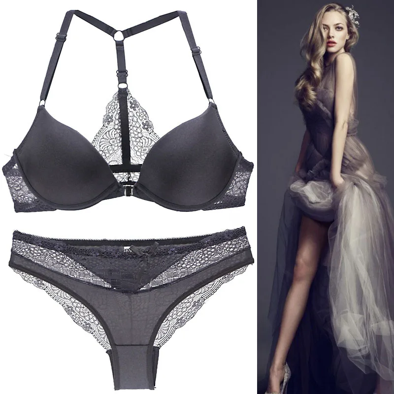 Hot Sale 8 Color Sexy Elegant Bra and Panty Set Women Bras Underwear Lady push up bra Lingeries bra sets brief set lingerie set