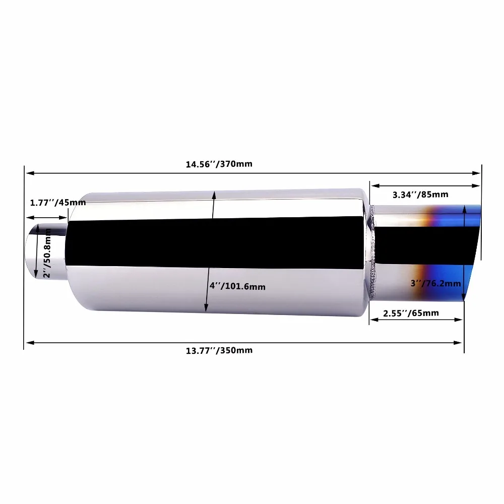 ESPEEDER 2 0 &quotВпускной 3&quot выпускной наконечник глушитель задний выхлопной трубы