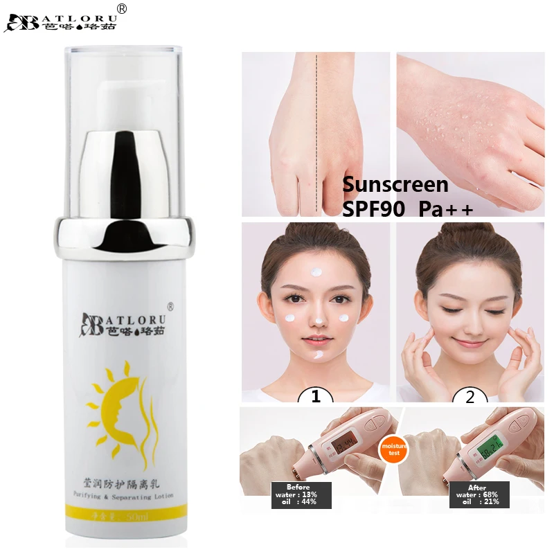 Batloru Facial Sunscreen Cream Spf 90 Pa++ maquillage Waterproof /...