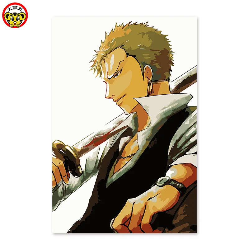 

painting by numbers art paint by number Popular, DIY home decor painting, One Piece Solon handsome cartoon Cartoon