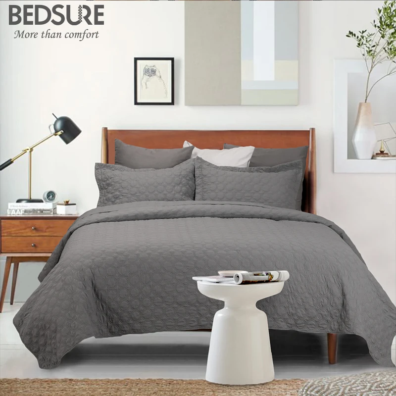 Bedsure Camel Quilt Set Diamond Bedspread Bed Cover Quilted Bedding Set