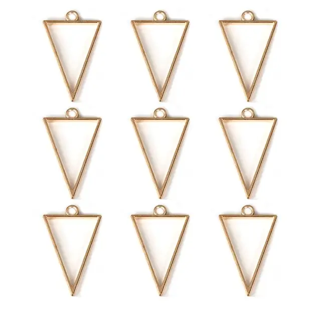 10 Mix Ton Argent Lunette Charme Pendentif Dos Ouvert Bijoux Creux Lune Cœur