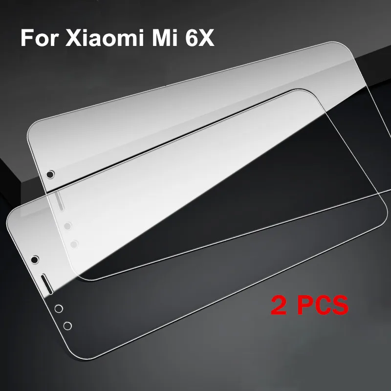 

2Pcs/lot 9H Tempered Glass For Xiaomi Mi 6X A2 Transparent Screen Protector Glass Protective Film For Xiaomi A2 Lite