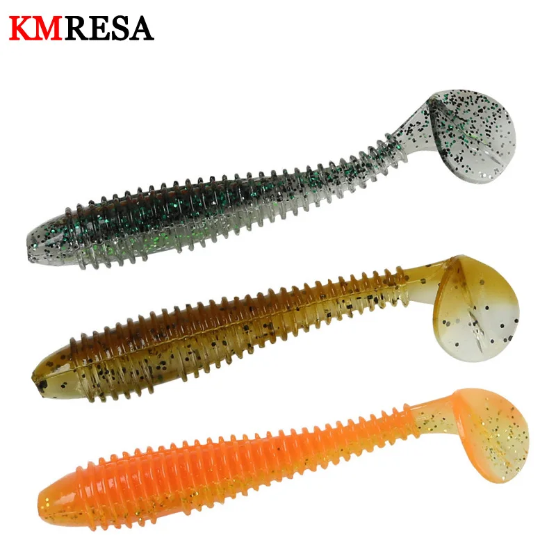 

10pcs 75mm/2.8g Fishing Lure Silicone Soft Bait professional Lure wobbler fishing soft lure for bass Bait Grub Fishing Swimbait