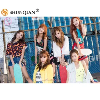 

New Arrival KPOP APink Custom Printing Satin Cloth Poster Fashion Home Art Deco Silk Poster 20x30cm, 27x40cm
