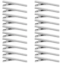 Clipes de jacaré de crocodilo de 55mm, 20 pçs/set metal, para cabelos, joias para fazer grampos de cabelo personalizados