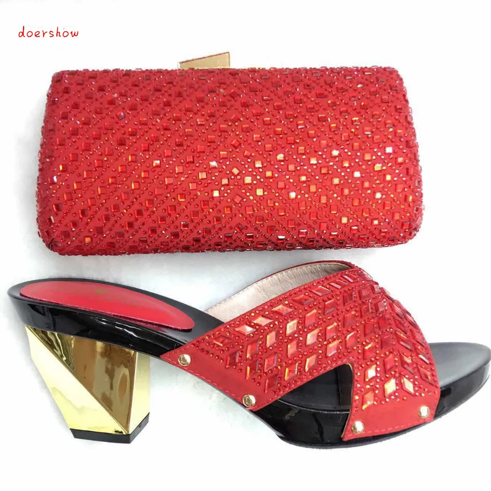 

Italian Shoe with Matching Bag Sets African Woman Matching Italian Shoe and Bag Set Nigerian Shoes and Bag Set doershow TYS1-25
