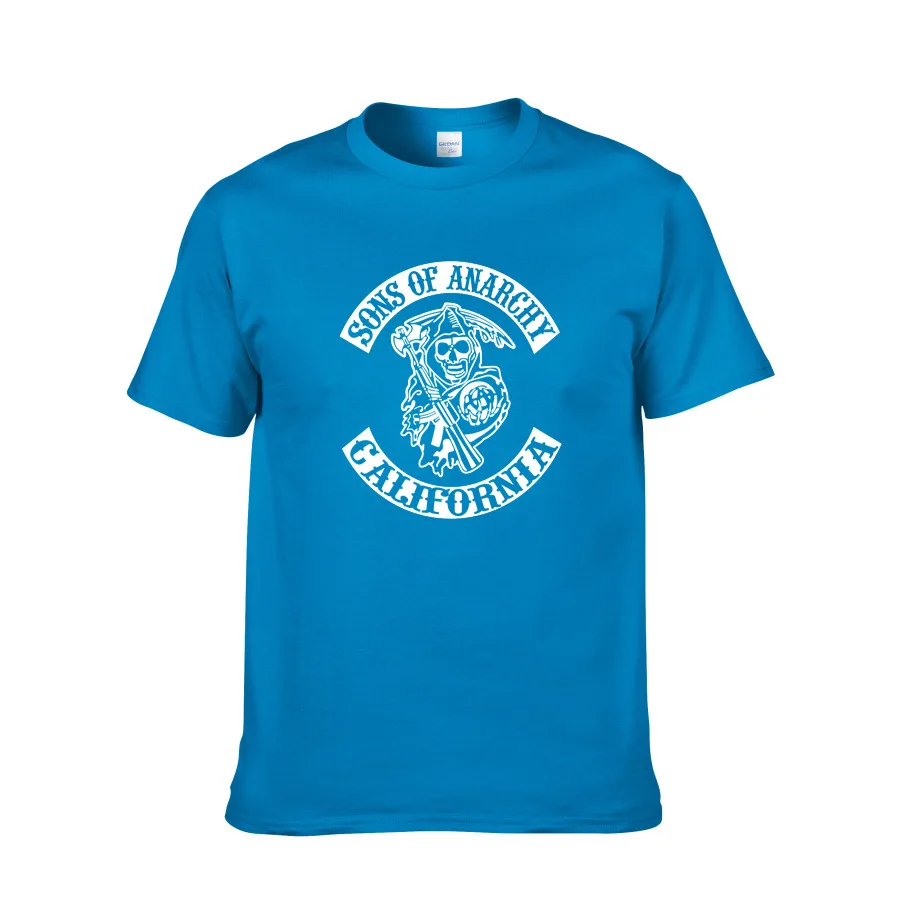 Новое поступление, весенне-летняя модная футболка с коротким рукавом для мужчин и женщин, повседневные хлопковые топы, костюм - Цвет: Синий