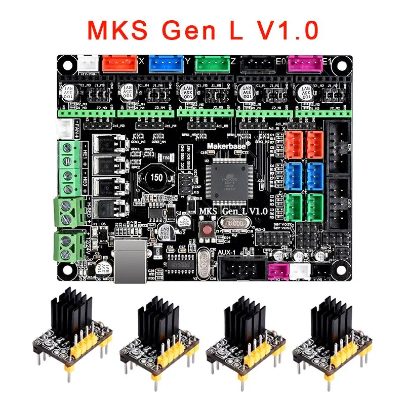 MKS الجنرال L V1.0 لوحة تحكم إلى TMC2208 TMC2130 A4988 DRV8825 سائق 3D طابعة أجزاء ل Reprap Ramps 1.4 1.6 MKS الجنرال V1.4