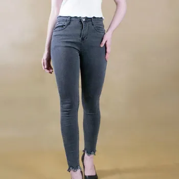 

S-4XL Women New Fashion Jeans Ladies High Waist Nine Points Was Thin Stretch Pant Female Summer Thin Section Trousers