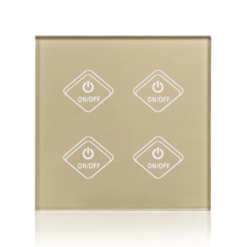 

4 Gang Light Wall Switch APP Remote Control Timing wifi touch switch Home Supported Work Function WiFi Switch DS20