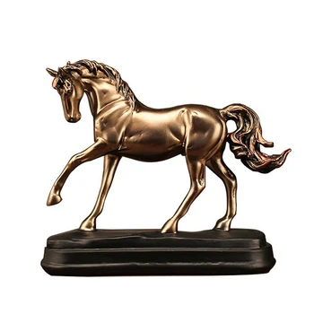 

Vintage Resin Gold Horse Statues Figurines Ornaments Horse Sculpture Crafts Home Office Decoration Accessories Gifts mx5041445
