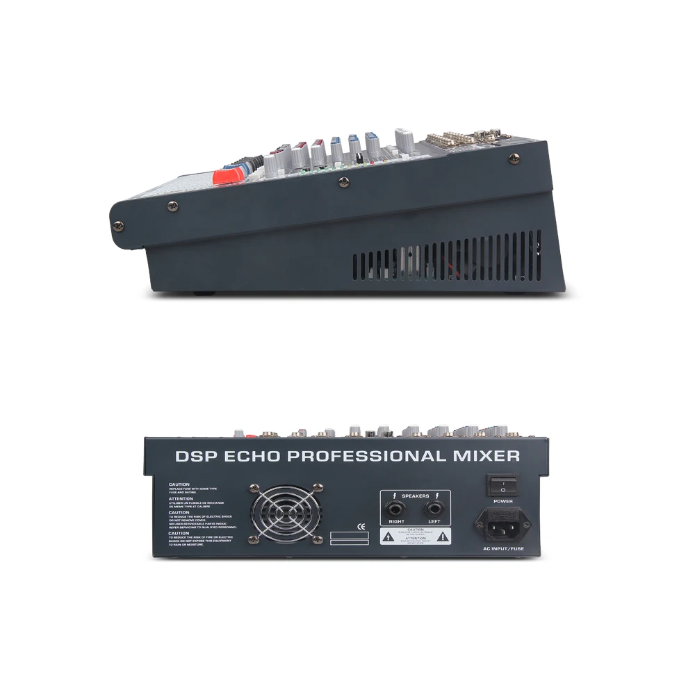 Good quality, Clean sound!8 Channels 360 Watt Power Amplifie Mixer Digital Audio dj controller with 48V Phantom Power USB Slot