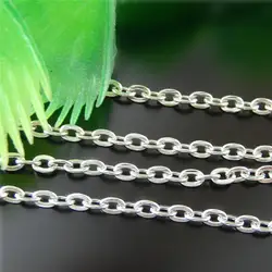 1 Meter/Pack GraceAngie Silver Circle Chain 4*3mm Fashion Style  chain Women Necklace Crafts Handmade Chain Accessories 34927