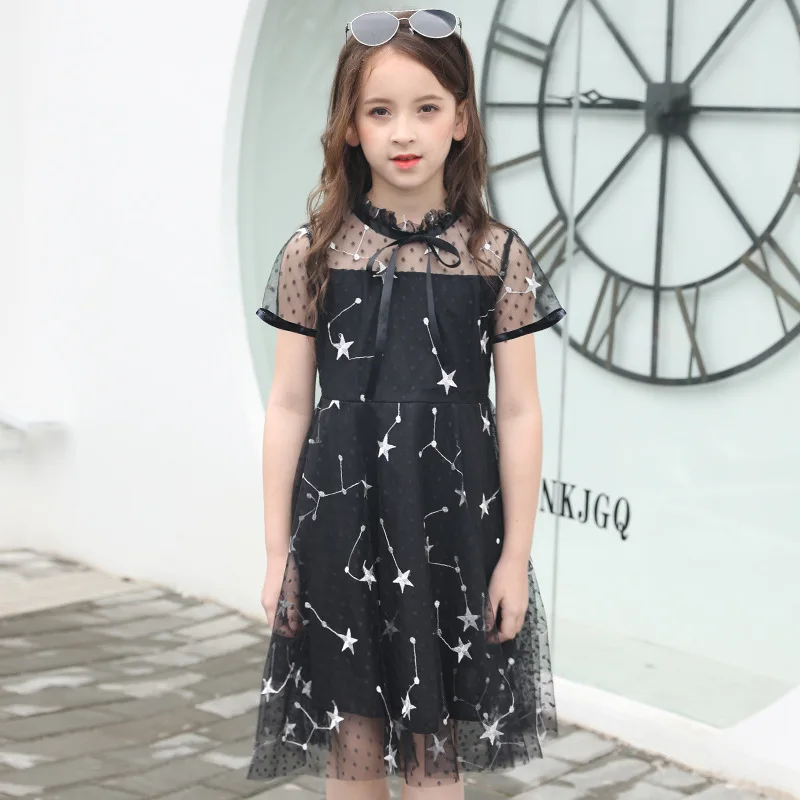 

2019 Summer Children Kids Girls Formal Pageant Evening Party Dresses For Girls Princess Dress Teenager Graduation Porm Dresses