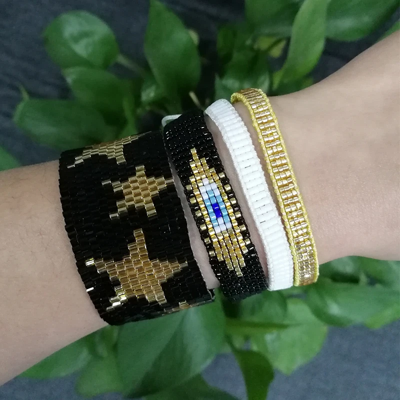 Женский плетеный браслет SHINUSBOHO pulseras Miyuki регулируемое ювелирное украшение в виде