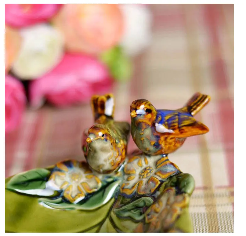 Нордическая керамическая статуя птиц, тарелка для хранения украшений, мыльница, пепельница, статуэтка для хранения керамических изделий, аксессуары для домашнего декора, подарок