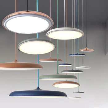 

Modern Art Design LED Pendant Light UFO Round Plate Suspension Lamp For Dining Room Living Room Bedroom Table Study Hanging Lamp