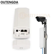 2pcs-pack Wireless Outdoor CPE 3km Long Range 2.4Ghz 300Mbs WiFi Bridge High Power Wireless Router 14dBi Antenna 24V POE Adapter