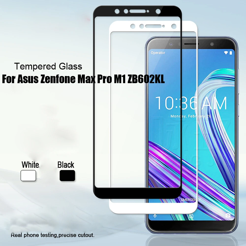2 шт ZB602KL полное закаленное стекло для Asus Zenfone Max Pro M1 ZB602KL X00TD полное покрытие экрана протектор M2 ZB631KL ZB633KL