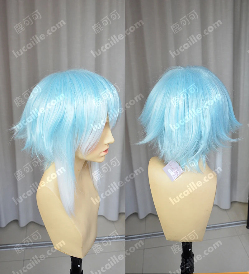 Anime Sword Art Online Asada Shino Sinon Cosplay Wig Short Heat Resistant Synthetic Hair Wigs+ Wig Cap+ Ears