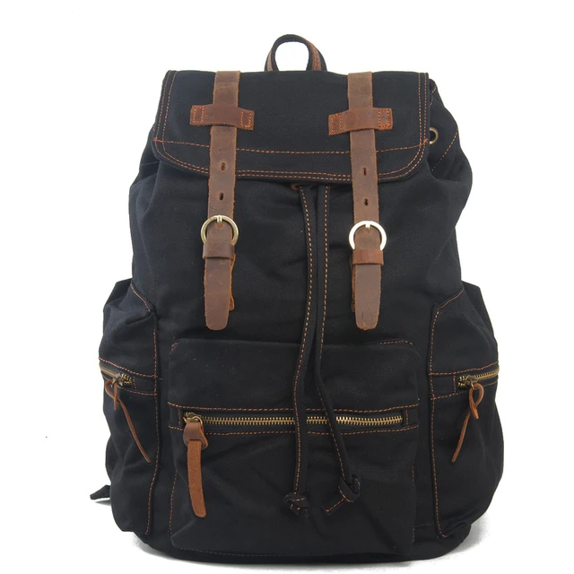 New Canvas Mens Bag Vintage Style Backpack Male Military Shoulder New Canvas Mens Bag Vintage Style Backpack Male Military Shoulder Bags Soft Four Classics Colour Men