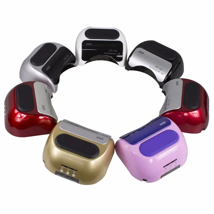 Conduziu a Lâmpada de Luz Secador de Unha Ferramenta com Ajuste do Temporizador Automático de Indução Conduziu a Lâmpada Secador de Unhas de Gel s de Gel 48 w uv 110-220 v 5 48 W UV CONDUZIU a Lâmpada de