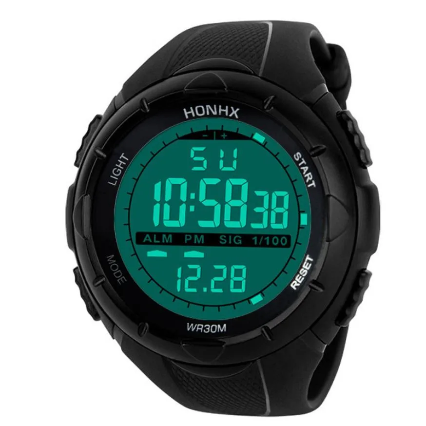 

Sport watch Waterproof Men's LCD Digital Stopwatch Date silicone Summer Sport Watch Luminous wrist watch Luxury brand