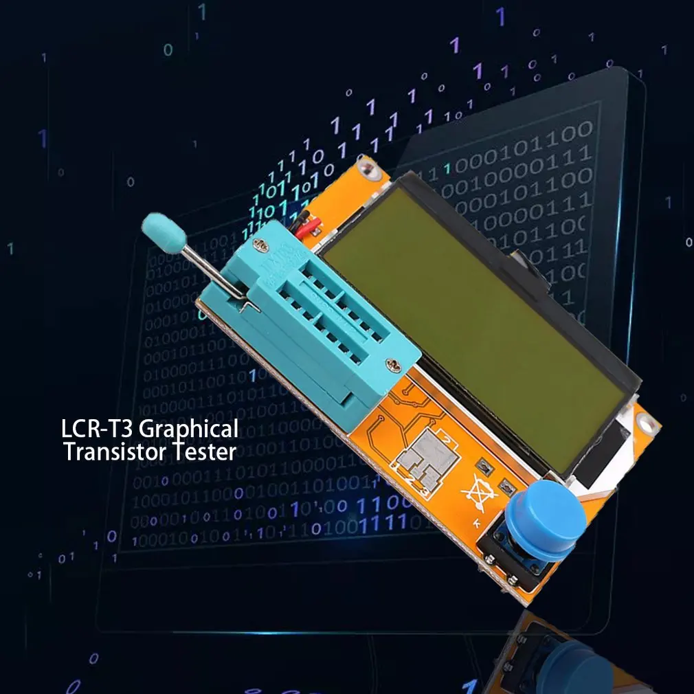 Lcr-T3 Графический транзистор сопротивление тестера индуктивность Конденсатор СОЭ батарея Чехол