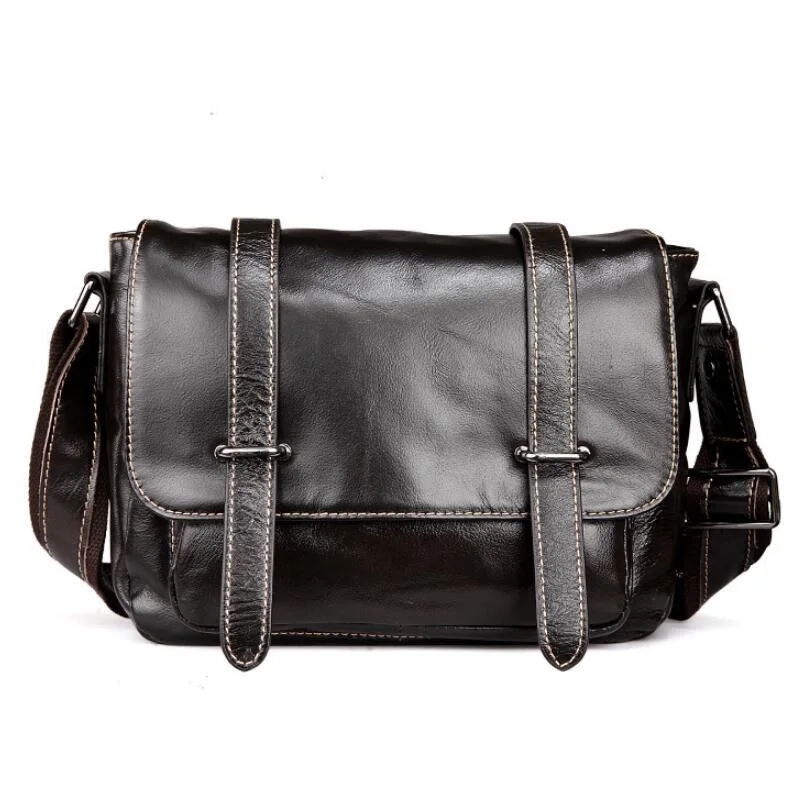 

Genuine Cow Leather Man Crossbody Shoulder Bags Vintage Brown Men Handbags Messenger bag Briefcases for 14" Laptop bolsos
