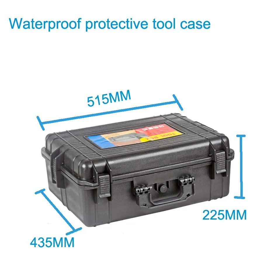 Ящик для инструментов, чемодан, ударопрочный герметичный водонепроницаемый пластиковый чехол, оборудование, ящик для камеры, метр, коробка с предварительно вырезанной пеной