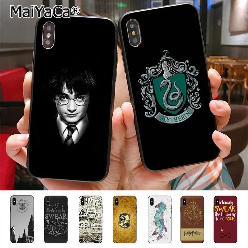 

MaiYaCa Harry Potter always Slytherin School DIY Painted Phone Case for Apple iPhone X XS XR XS MAX 8 7 6 6S Plus 5 SE 5C cass