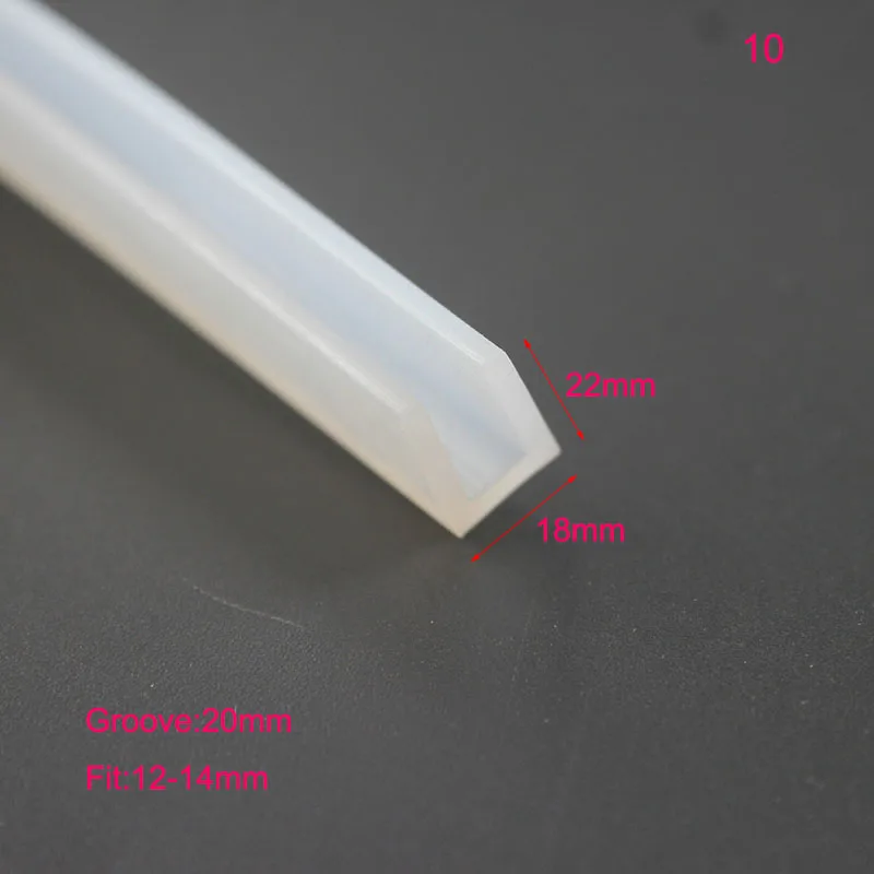 1 м уплотнительная лента белого кремния U Тип уплотнительная полоса высокая температура защита стола стекло край уплотнительные полосы - Цвет: 10