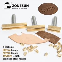 ZONESUN 5/7/10 см с Т-образными пазами Алфавит цифры символ кожа тиснение холодной Пресс инструмент бренд Железный Пользовательские Начальная пресс-форм Матрица для рельефного тиснения