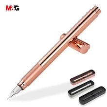 M& G полностью Металлическая розовая перьевая ручка золотого цвета 0,38 мм с подарочной коробкой чернила каллиграфия подарочные ручки набор для школы офисные канцелярские принадлежности Роскошные