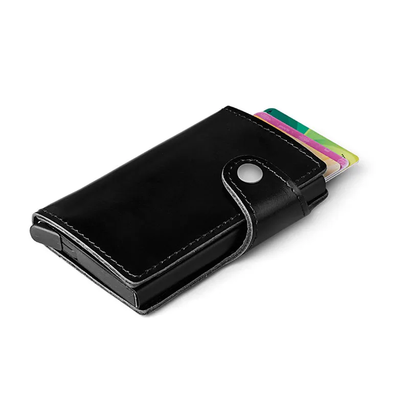 Weduoduo 2019 Новая натуральная кожа металл Для мужчин держатель для Карт RFID алюминиевые Винтаж кредитной держатель для карт с RFID Блокировка