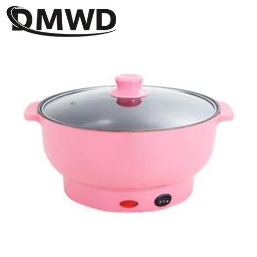 DMWD Mini Electric Skillet Non stick 2.5L Rice Cooker Hotpot Noodles