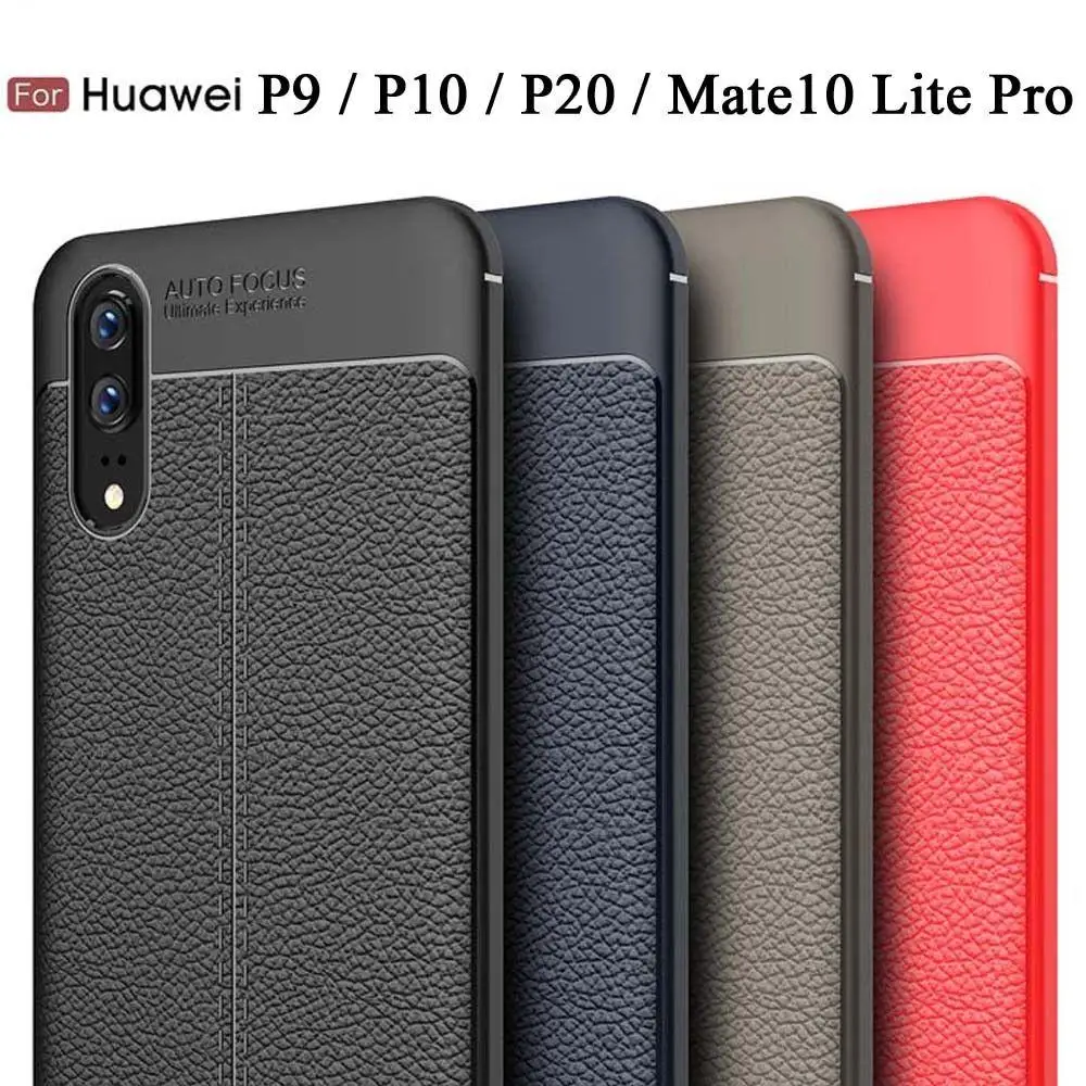 Для huawei Коврики 10 P8 P9 P10 P20 Lite Pro Кожа Pu противоударный резиновая тонкая задняя