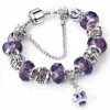 2022 New European Antique  Pink Rhinestone Charms Handmade Bracelet fit Pa Bracelets & Bangles For Women ► Photo 2/6