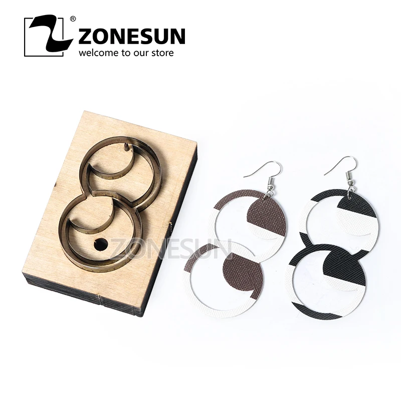 

ZONESUN Eyes Leather Earring Cutting Die Paper Leather Decoration Tool For Die Cutting Machine DIY Clicker Steel Rule Die