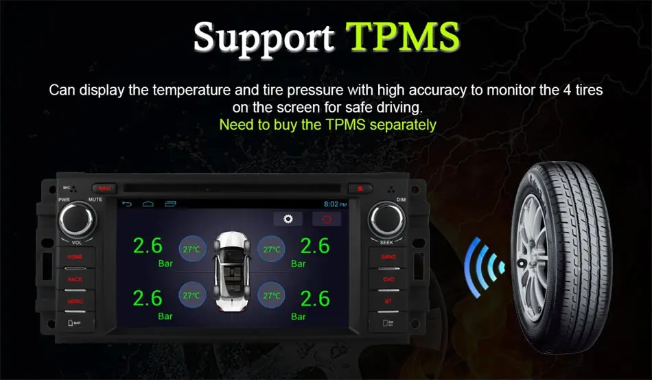 Flash Deal Android 6.0 8 Octa Core 2GB RAM Car DVD GPS Radio Player For Jeep Commander 2008-2010 Compass 2009-2013 Grand Cherokee 2008-2013 17