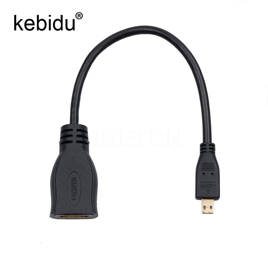 Кабель конвертер Kebidu Male Female Micro HDMI в шнур для экшн камеры Gopro Hero 4/3/3 plus/Xiaomi yi|micro hdmi