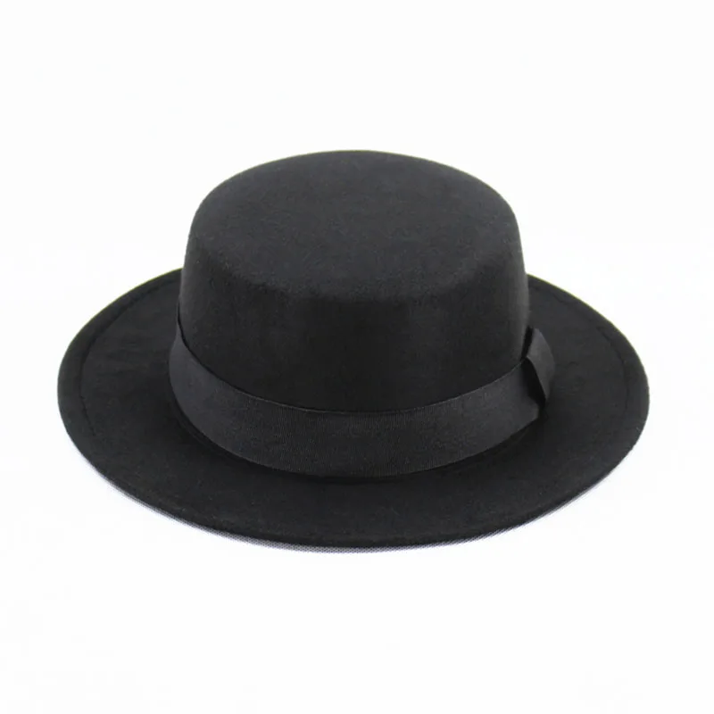 Однотонная фетровая шляпа Fedoras винтажная для женщин и мужчин классический
