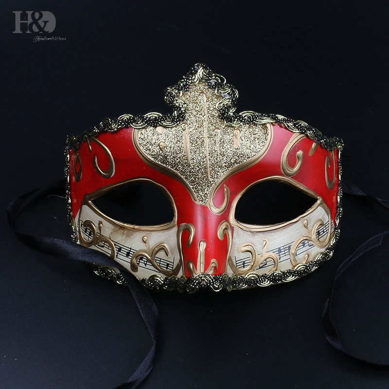 H& D Маскарад представление Половина маска Венеция маска на Хеллоуин и Рождество вечерние мяч маска(золотой микс синий