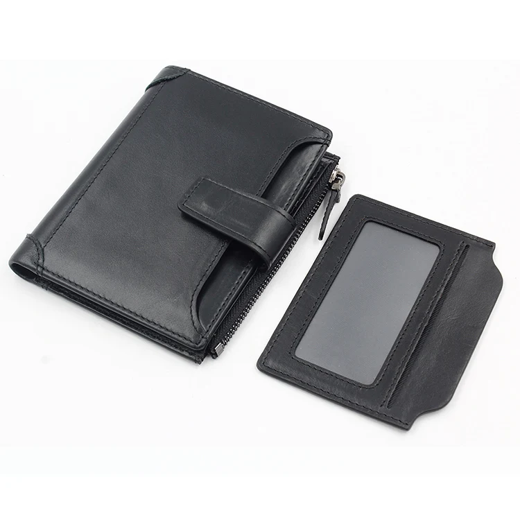 Tallow Genuine Leather Wallet Men Cowhide Skin Card Holder Small Hasp Wallets Coin Purse Zipper Pocket Overwatch Bolsa Feminina