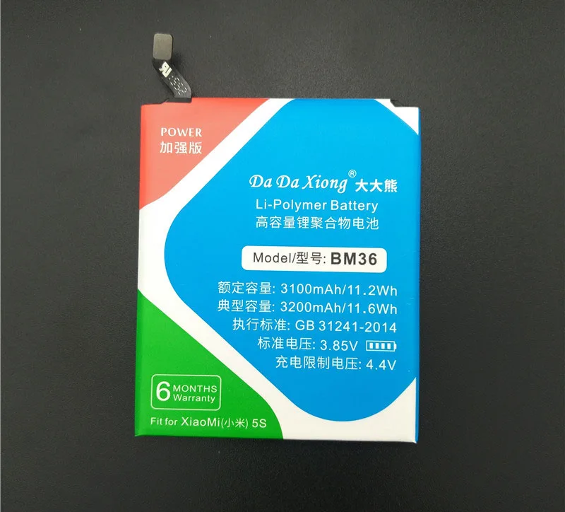 Da Xiong литий-полимерный аккумулятор BM36 для Xiaomi mi 5S mi 5S 3200 мАч запасная батарея для мобильного телефона+ Бесплатные инструменты