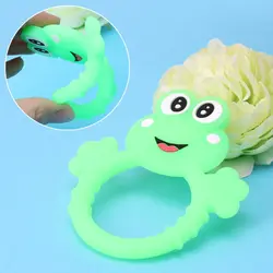Мультфильм ребенка лягушка прорезыватель BPA бесплатно силиконовые DIY Зубные бисер для Цепочки и ожерелья для кормящих игрушка
