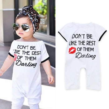 

Rorychen Newborn Infant Baby Boy Girls 4-24M Romper Jumpsuit Cotton Short Sleeve Clothes Baby Girls Outfit