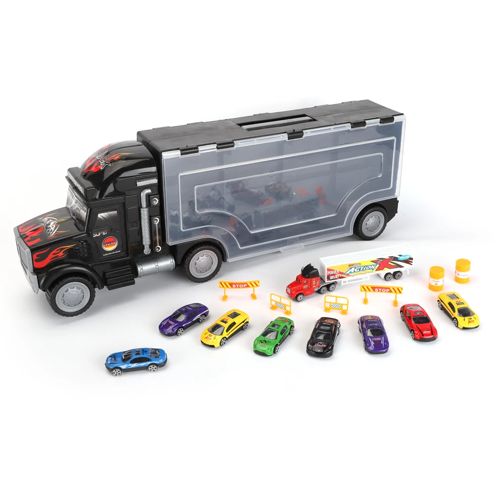 semi truck car carrier toy